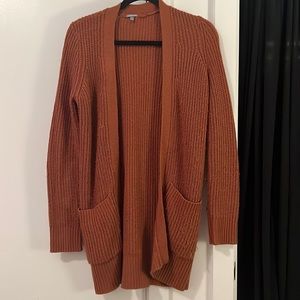 Charlotte Russe Burnt Orange Knit Open Cardigan — Size: S